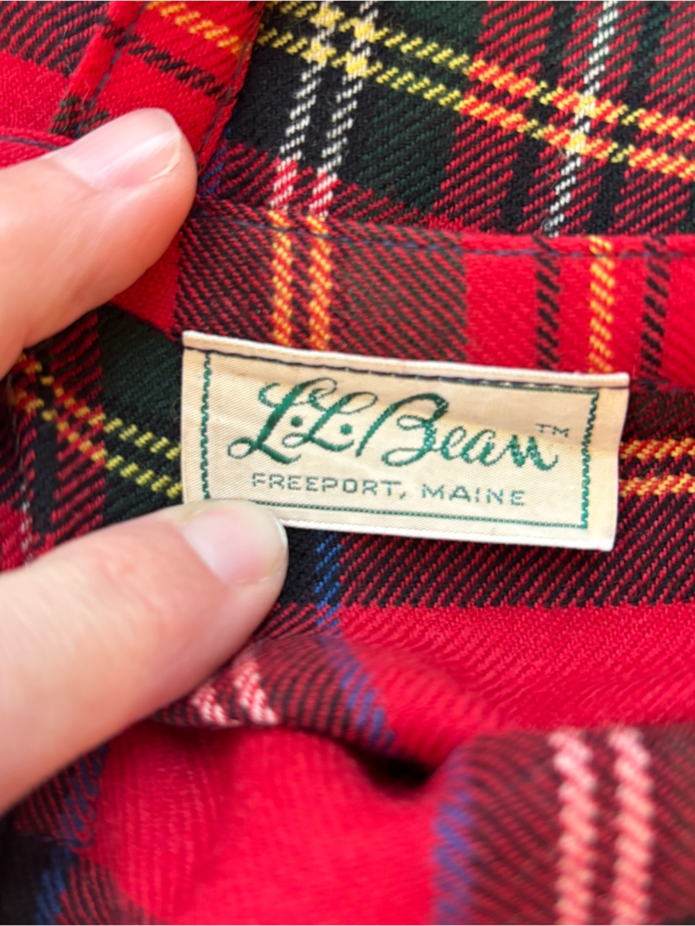 Vintage LL Bean plaid wrap skirt | size small - Picture 4 of 7